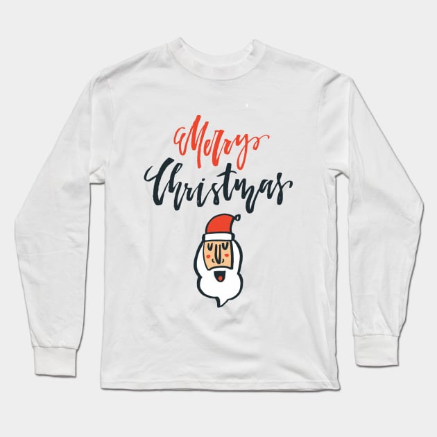 santa christmas Long Sleeve T-Shirt by Favete